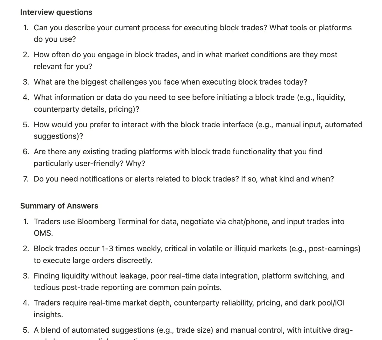 Table UI with strategy links and layout settings